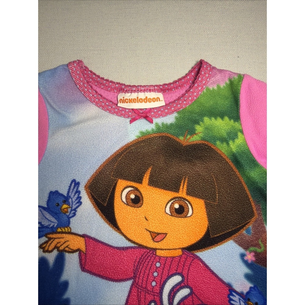 Nickelodeon Dora The Explorer Flame Resistant Sleepwear Shirt Size 2t (2010) - Picture 2 of 16